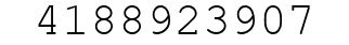 Number 4188923907.