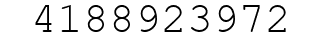 Number 4188923972.