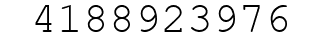 Number 4188923976.