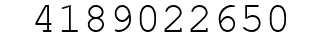 Number 4189022650.