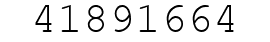 Number 41891664.