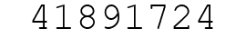 Number 41891724.