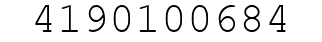 Number 4190100684.