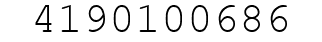 Number 4190100686.
