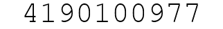 Number 4190100977.
