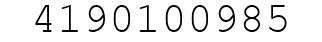 Number 4190100985.