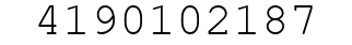 Number 4190102187.
