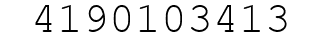 Number 4190103413.