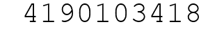 Number 4190103418.