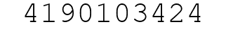 Number 4190103424.