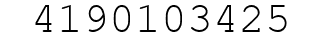 Number 4190103425.