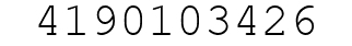 Number 4190103426.
