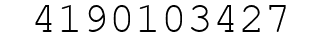 Number 4190103427.