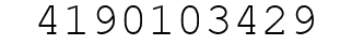 Number 4190103429.