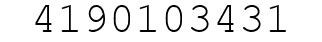 Number 4190103431.
