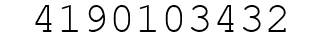 Number 4190103432.