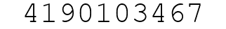 Number 4190103467.