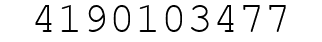 Number 4190103477.
