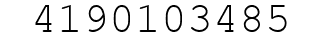 Number 4190103485.