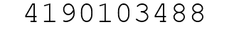 Number 4190103488.
