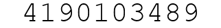 Number 4190103489.