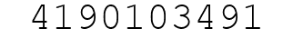 Number 4190103491.