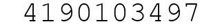 Number 4190103497.