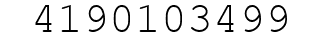 Number 4190103499.