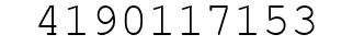 Number 4190117153.