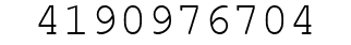 Number 4190976704.