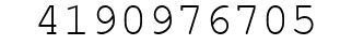 Number 4190976705.