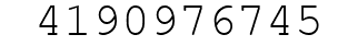 Number 4190976745.