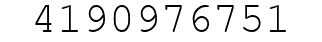 Number 4190976751.