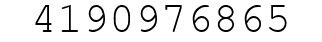 Number 4190976865.