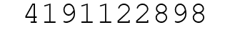 Number 4191122898.