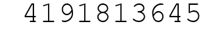 Number 4191813645.
