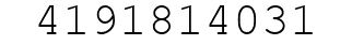Number 4191814031.