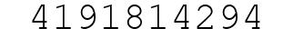 Number 4191814294.