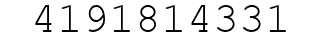 Number 4191814331.