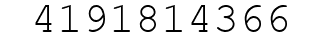 Number 4191814366.