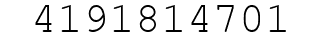Number 4191814701.