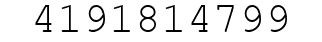 Number 4191814799.