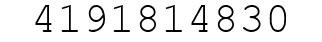 Number 4191814830.