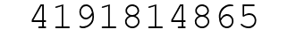 Number 4191814865.
