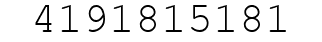 Number 4191815181.