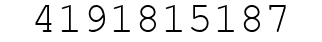 Number 4191815187.