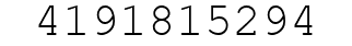 Number 4191815294.