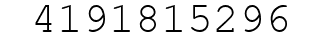Number 4191815296.