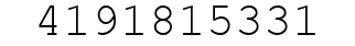Number 4191815331.