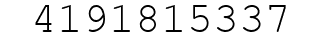 Number 4191815337.
